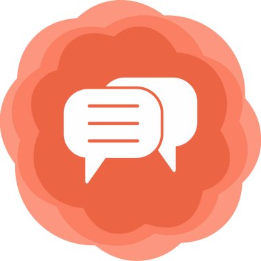 Sohbet simgesi vektör illüstrasyonu 