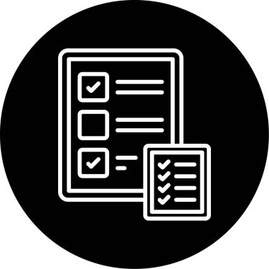 Kontrol listesi. Web simgesi basit illüstrasyon 