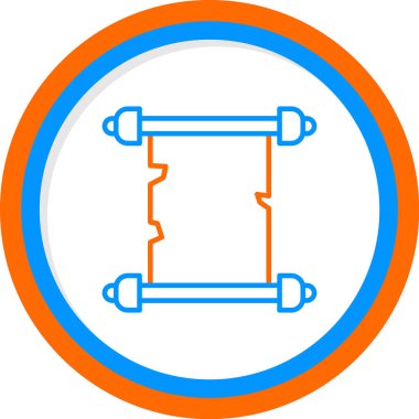 Papirüs simgesi. Web simgesi vektör illüstrasyonu
