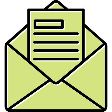 E- posta İş Teklif simgesi vektör illüstrasyonu