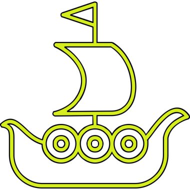 Gemi simgesi web basit illüstrasyon