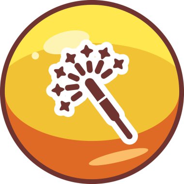 Havai fişek. Web simgesi basit illüstrasyon                           