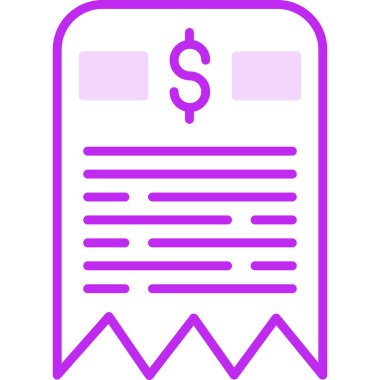 fatura simgesi vektör illüstrasyonu