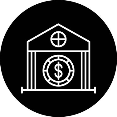 Para Politikası simgesi. vektör illüstrasyonu       