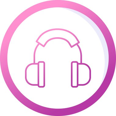 Kulaklık. Web simgesi basit illüstrasyon 