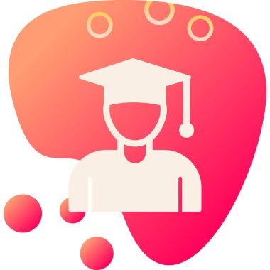 Öğrenci. Web simgesi basit illüstrasyon 