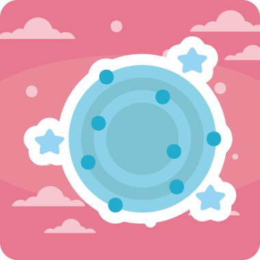 Galaxy web simgesinin vektör illüstrasyonu 