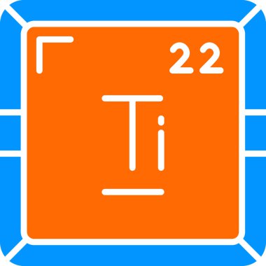 Periyodik tablo simgesinin titanyum kimyasal elementi