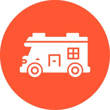 Eğlence aracı simgesi, vektör illüstrasyonu basit tasarım