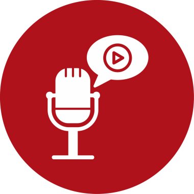 Medya podcast 'inin vektör illüstrasyonu