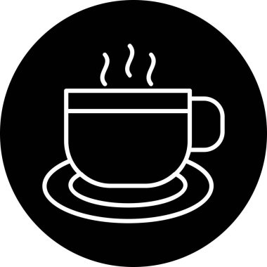 Kahve. Web simgesi basit illüstrasyon 