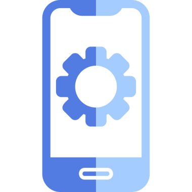 akıllı telefon ayarlama web simgesi vektör çizimi 