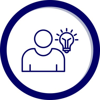 Fikir simgesinin vektör illüstrasyonu 