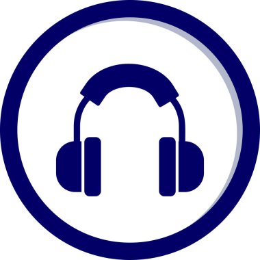 Kulaklık. Web simgesi basit illüstrasyon 