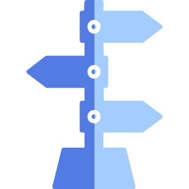 yön işareti simgesi, vektör illüstrasyonu 