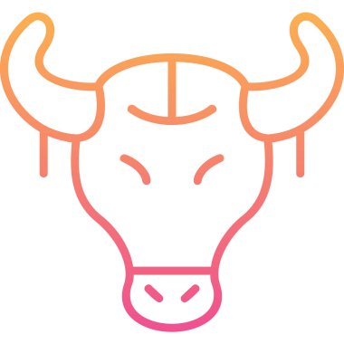 Boğa Kafatası ikon vektör çizimi