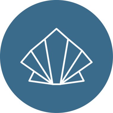 Kabuklu deniz ürünleri simgesi, vektör illüstrasyonu