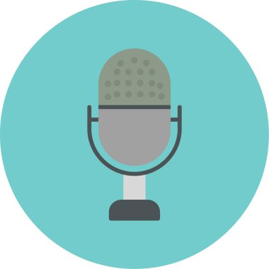 mikrofon simgesi vektör illüstrasyonu 