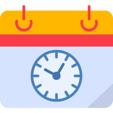 Zamanlama simgesi, vektör illüstrasyonu