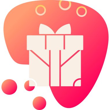 gift box with bow, vector illustration