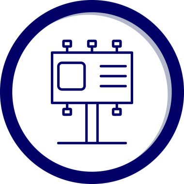 Billboard web simgesi, vektör çizim 