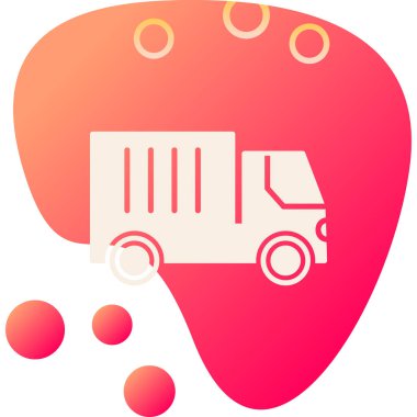 kamyon simgesi, vektör illüstrasyon tasarımı 