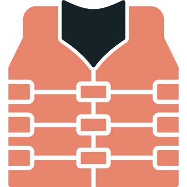 Can yeleği. Web simgesi basit illüstrasyon