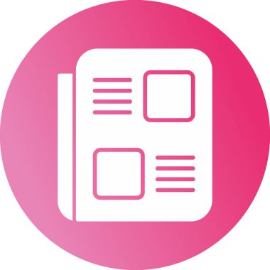 Bir gazete simgesinin vektör illüstrasyonu