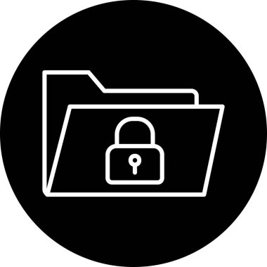 Güvenli Veri Web simgesi vektör illüstrasyonu 