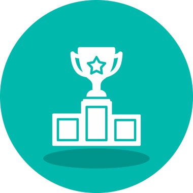 Galibiyet kupa vektör simgesi