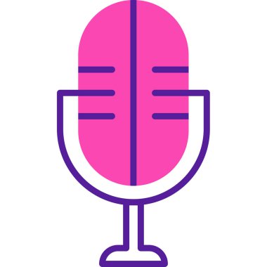 mikrofon simgesi vektör illüstrasyonu 