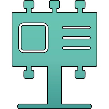 Billboard web simgesi, vektör çizim 