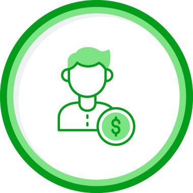 Yatırımcı. Web simgesi basit illüstrasyon