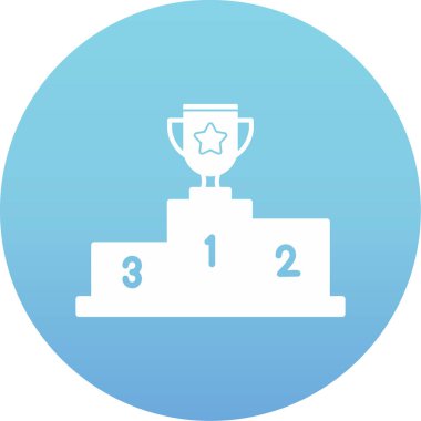 Kazanan kupa ikonu. özet çizimi 