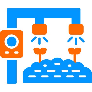Otomatik sulama. Web simgesi vektör illüstrasyonu