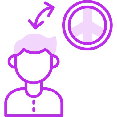 Barış ve insan vektör simgesi 