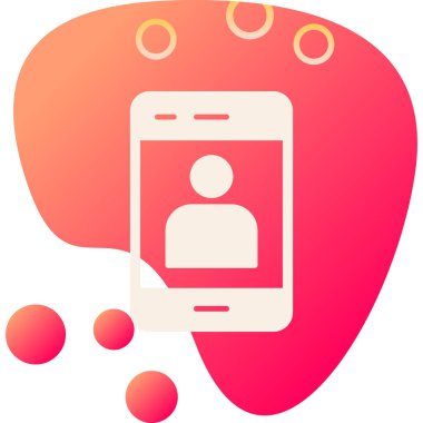 Mobil Kullanıcı simgesinin vektör çizimi