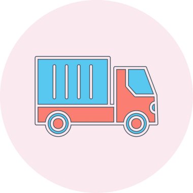 kamyon simgesi, vektör illüstrasyon tasarımı 