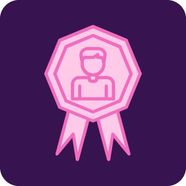 Ayın Çalışanı simgesinin vektör illüstrasyonu