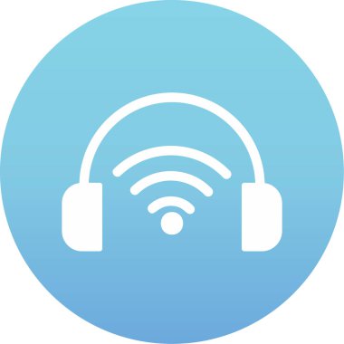 Çevrimiçi Podcast ikon vektör çizimi