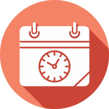 Zamanlama simgesi, vektör illüstrasyonu