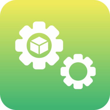 Vitesli ayar simgesi, vektör illüstrasyonu basit tasarım