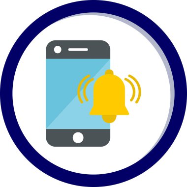 telefon bildirim simgesi, vektör illüstrasyonu basit tasarım