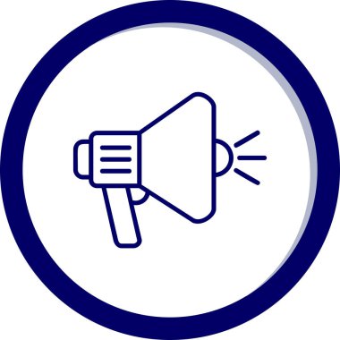 megafon web simgesi, vektör çizim 