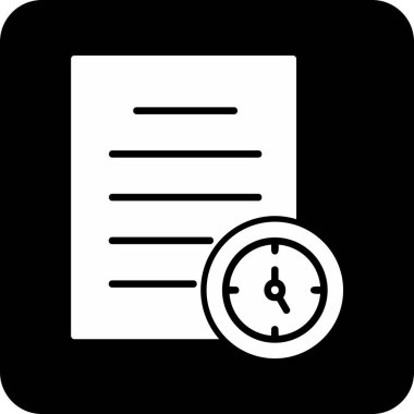 Zamanlama simgesi vektör çizimi alıştırması