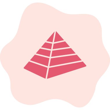 Piramit ağ simgesi vektör illüstrasyonu