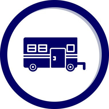 Camper van simge vektör çizim