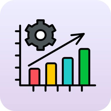  Üretim düzlüğü simgesi, vektör illüstrasyonu