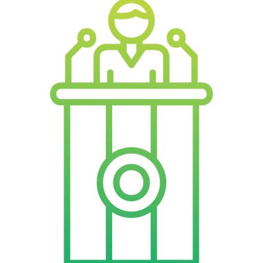 Podyum simgesinin vektör illüstrasyonu, kavram açıkla              