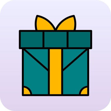 gift box with bow, vector illustration